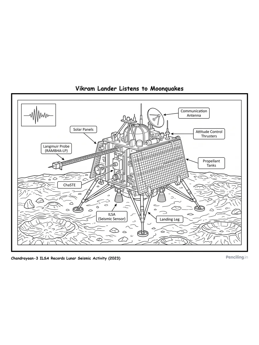 Vikram Lander Listens to Moonquakes