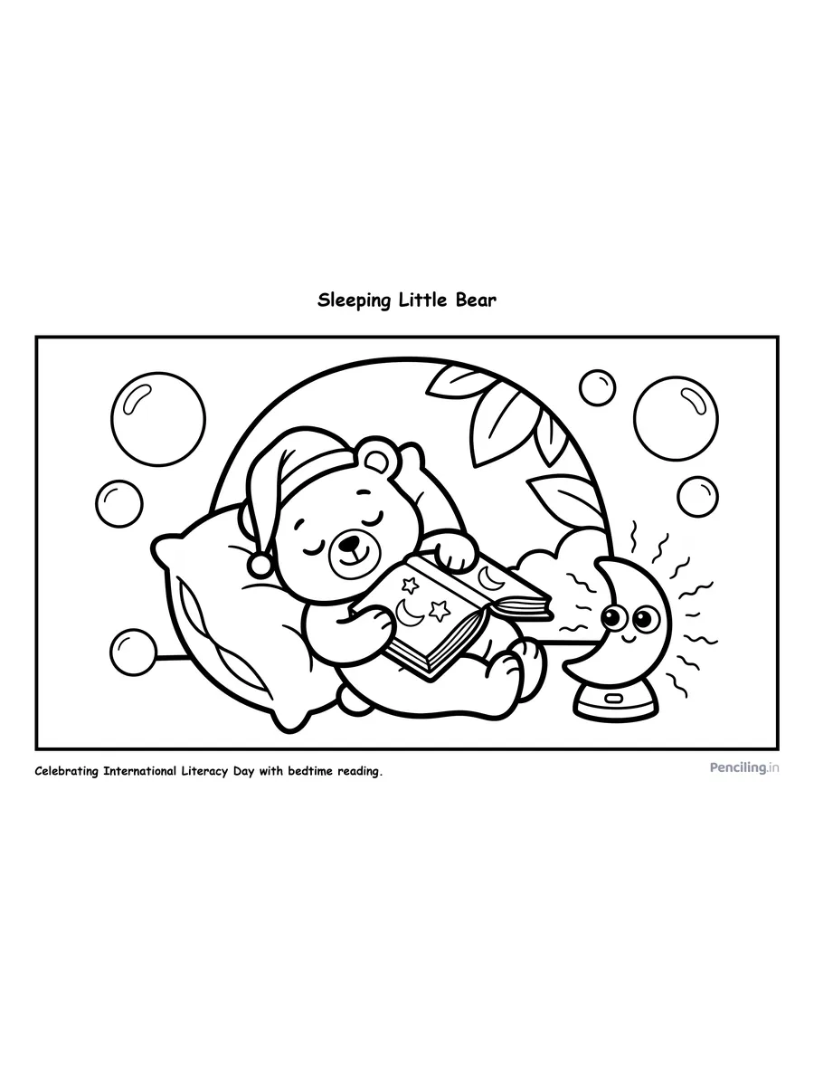 Sleeping Little Bear (Bedtime Stories for Literacy Day)