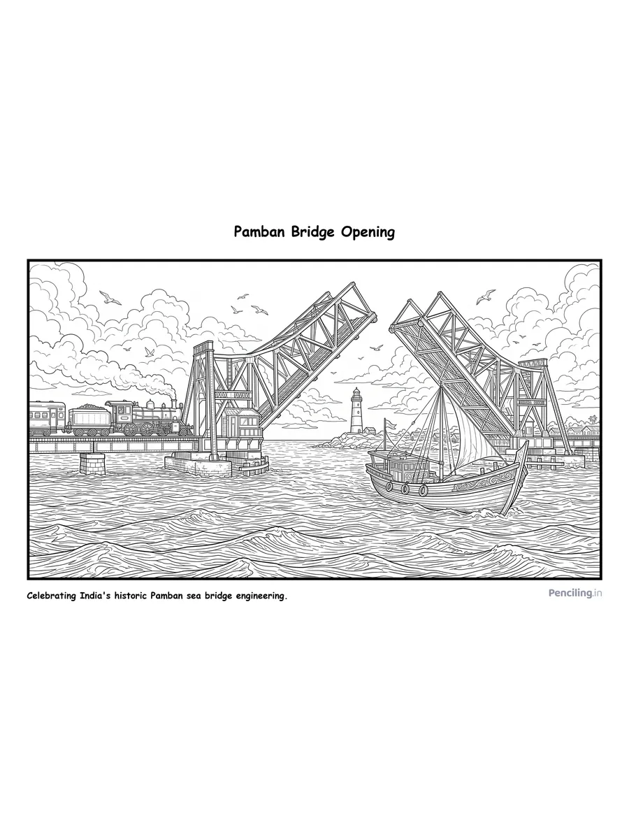 Pamban Bridge Opening (India's Engineering Marvel, 1914)