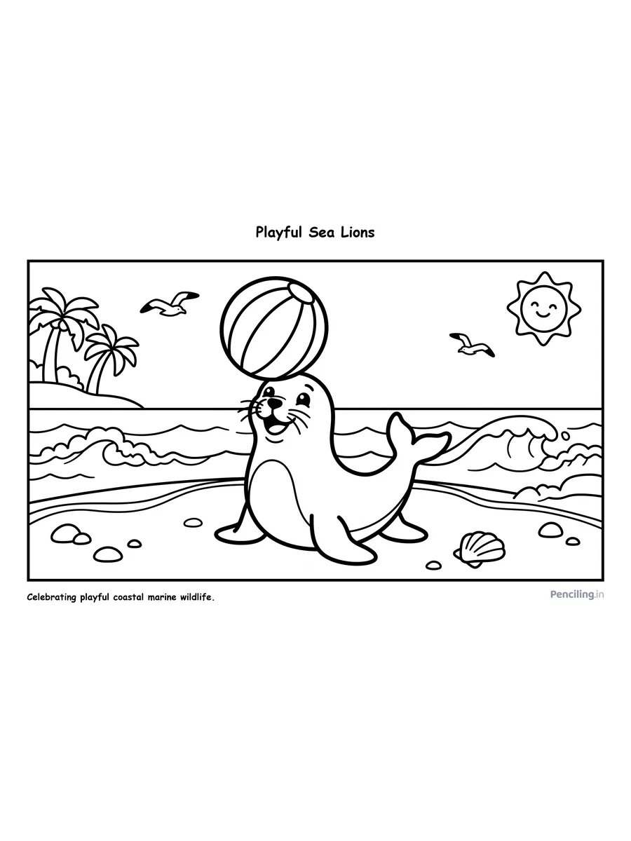 Playful Sea Lions (Coastal Wildlife & Marine Wonders)