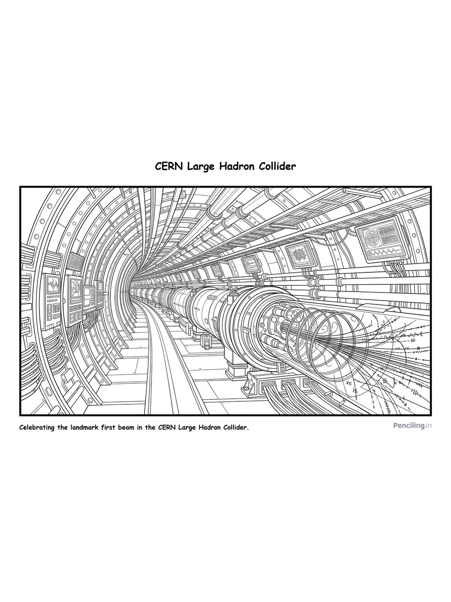 CERN Large Hadron Collider (First Particle Beam Circulation, 2008)