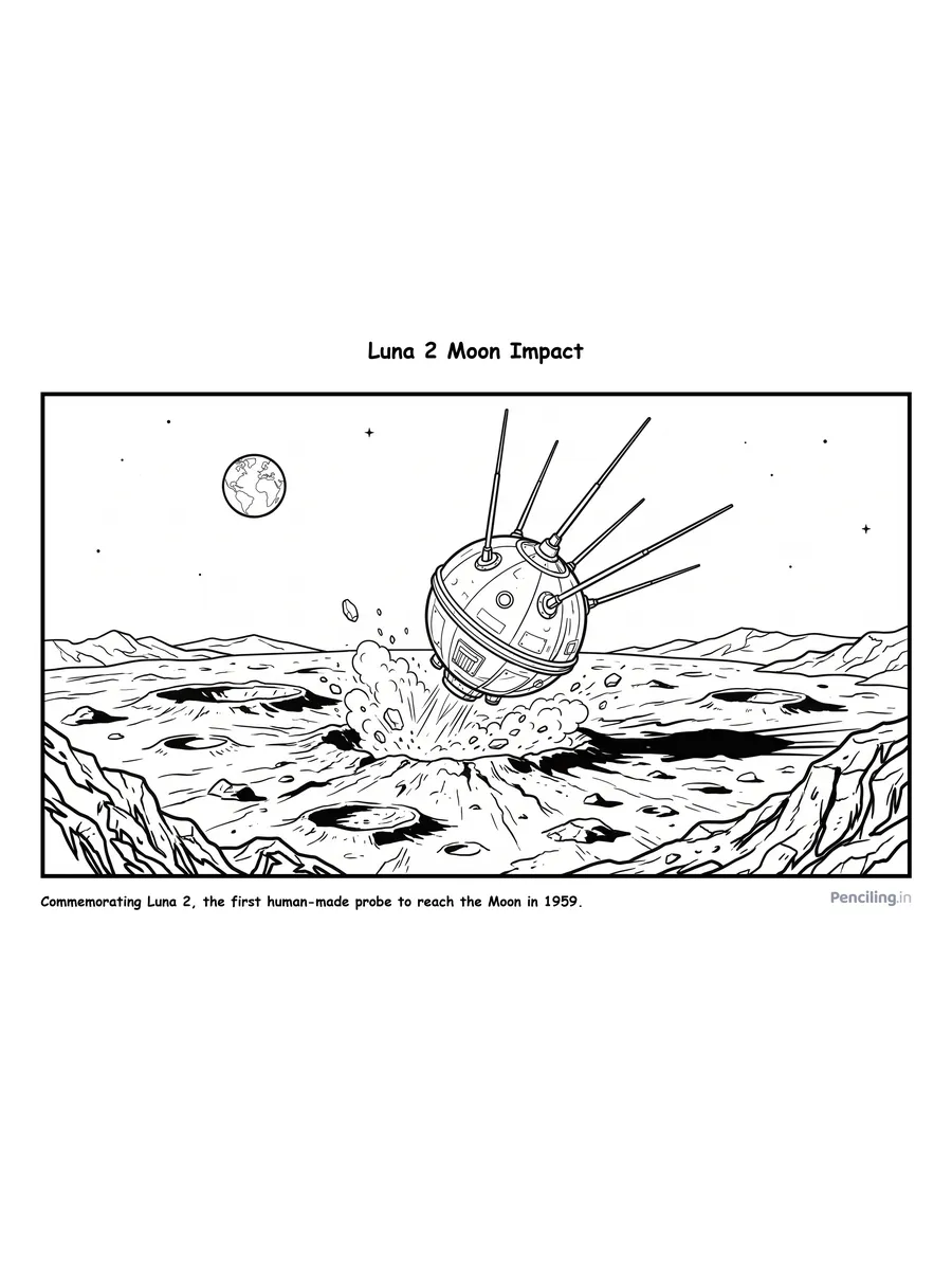 Luna 2 Moon Impact (Soviet Space Exploration, 1959)
