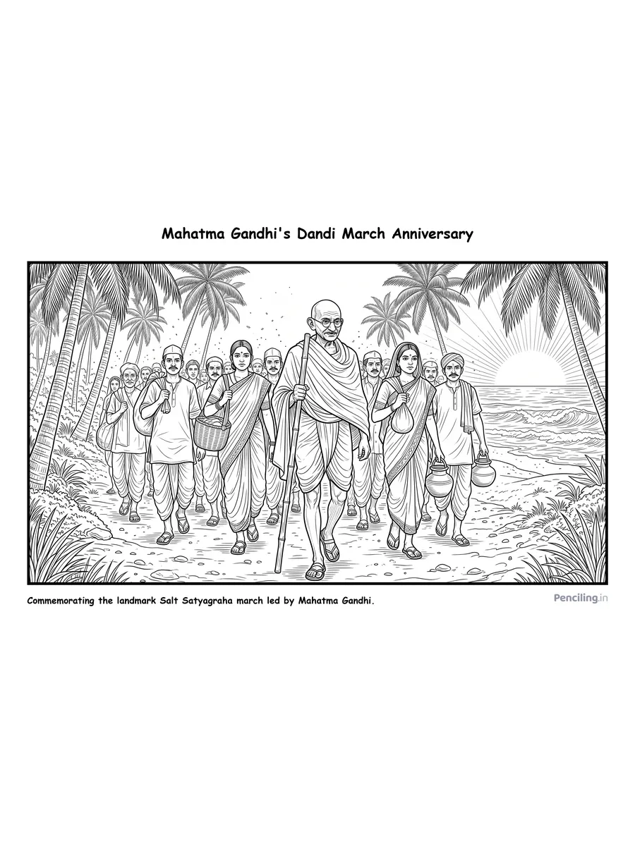 Mahatma Gandhi's Dandi March Anniversary (Salt Satyagraha, 1930)