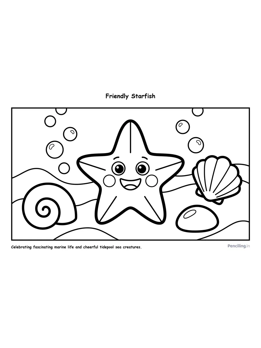 Friendly Starfish in Coastal Tide Pools (Marine Biology Wonder)