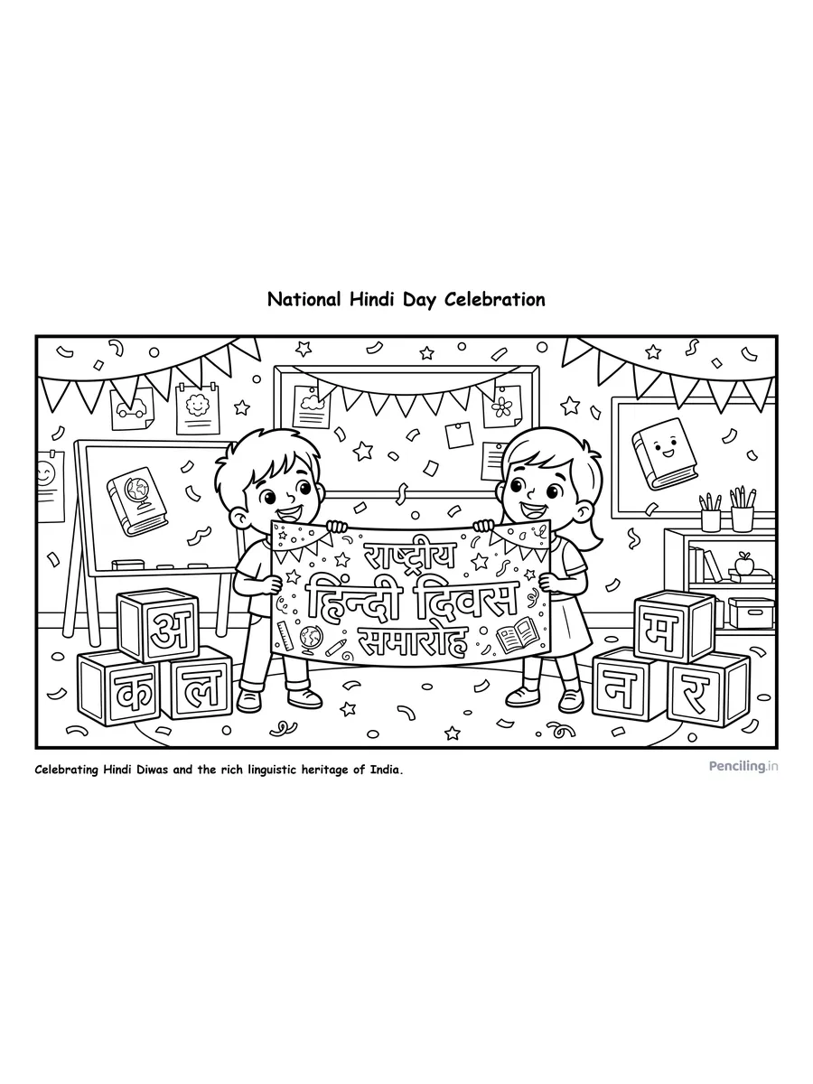 India's National Hindi Day / Hindi Diwas (Constituent Assembly Adoption, 1949)