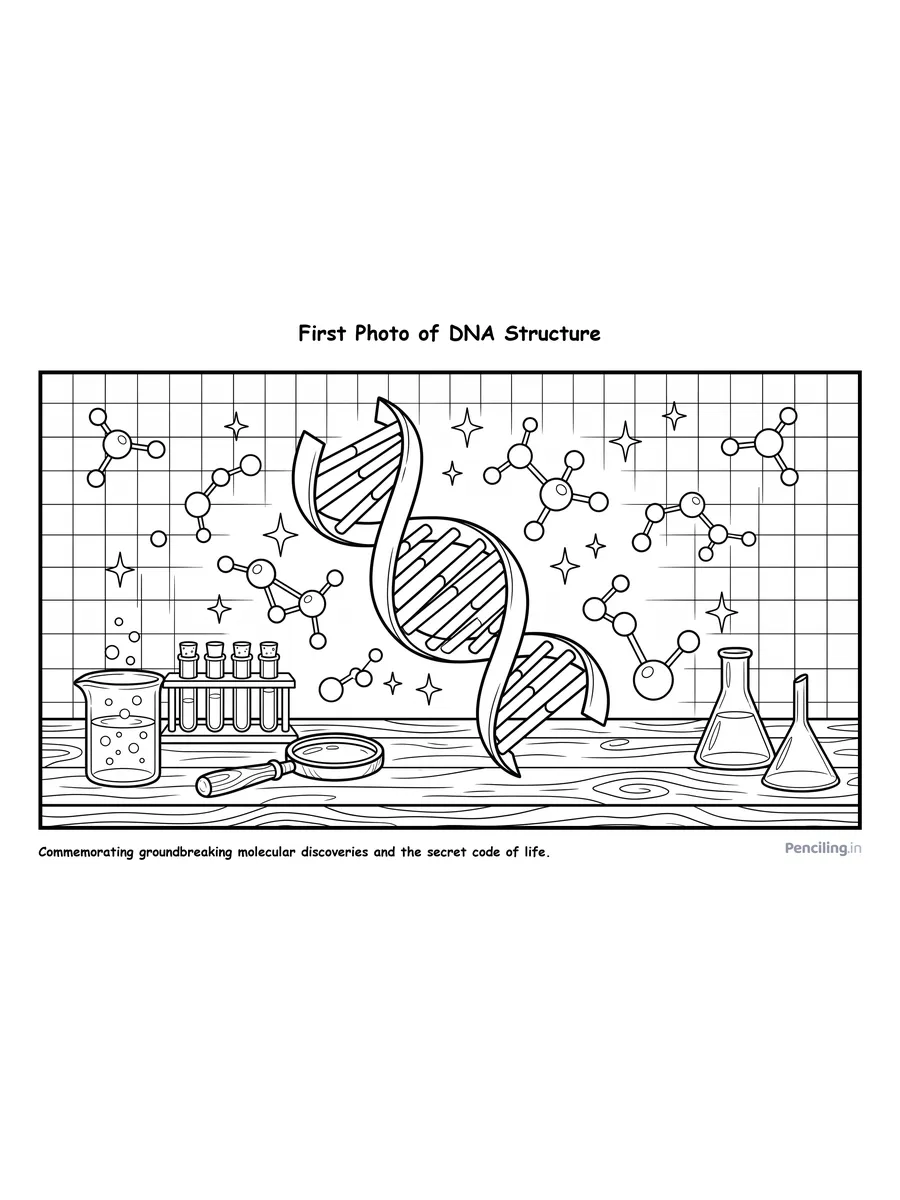 First Photography & Model of DNA Double Helix (Franklin, Watson & Crick, 1952–1953)
