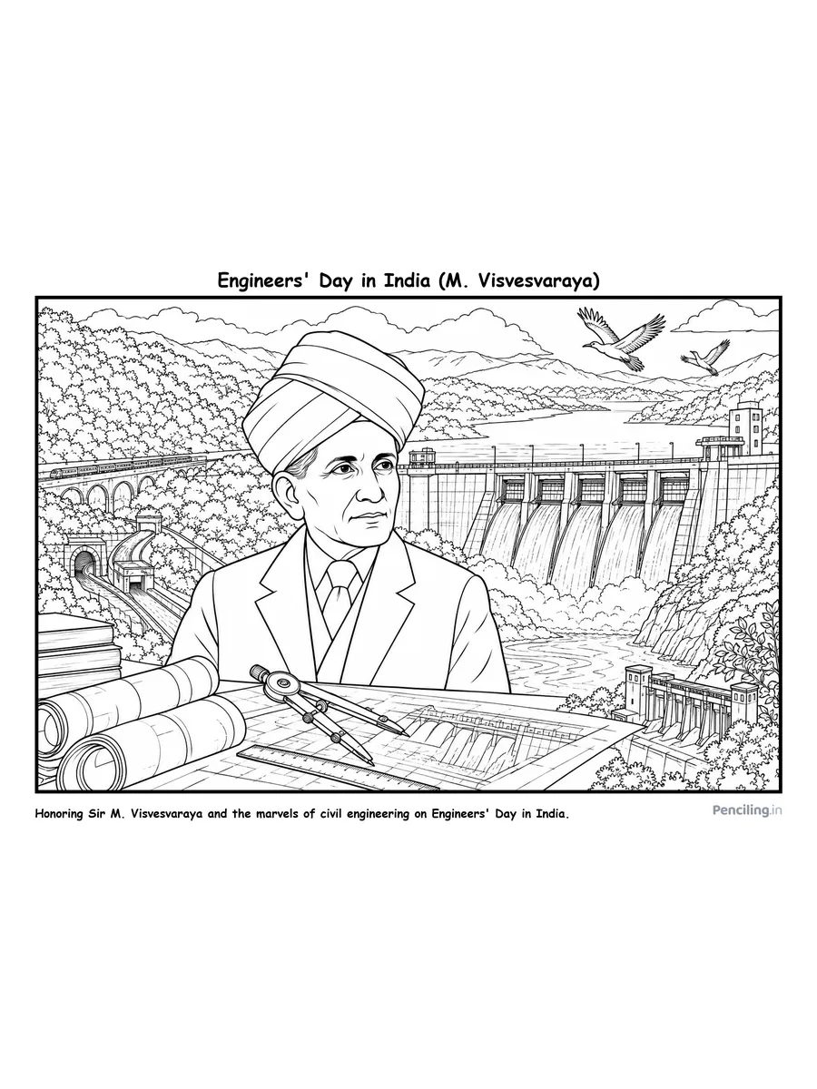 India's National Engineers' Day / Sir M. Visvesvaraya (Krishna Raja Sagara Dam, 1861 Birth)