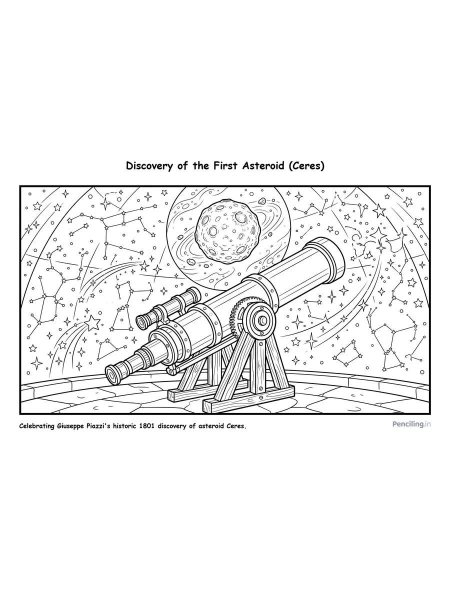 Ages 7–8: Discovery of the First Asteroid (Ceres) (1801 Astronomical Breakthrough)