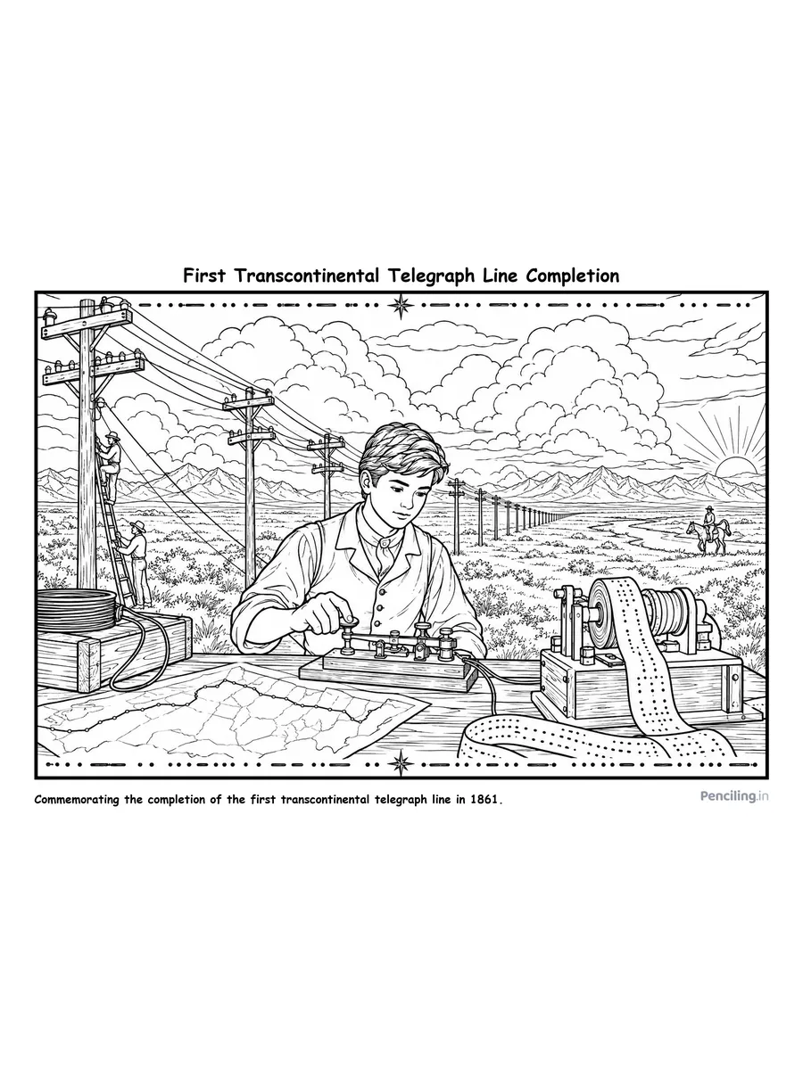 Ages 9–10: First Transcontinental Telegraph Line (Connecting the Continents)