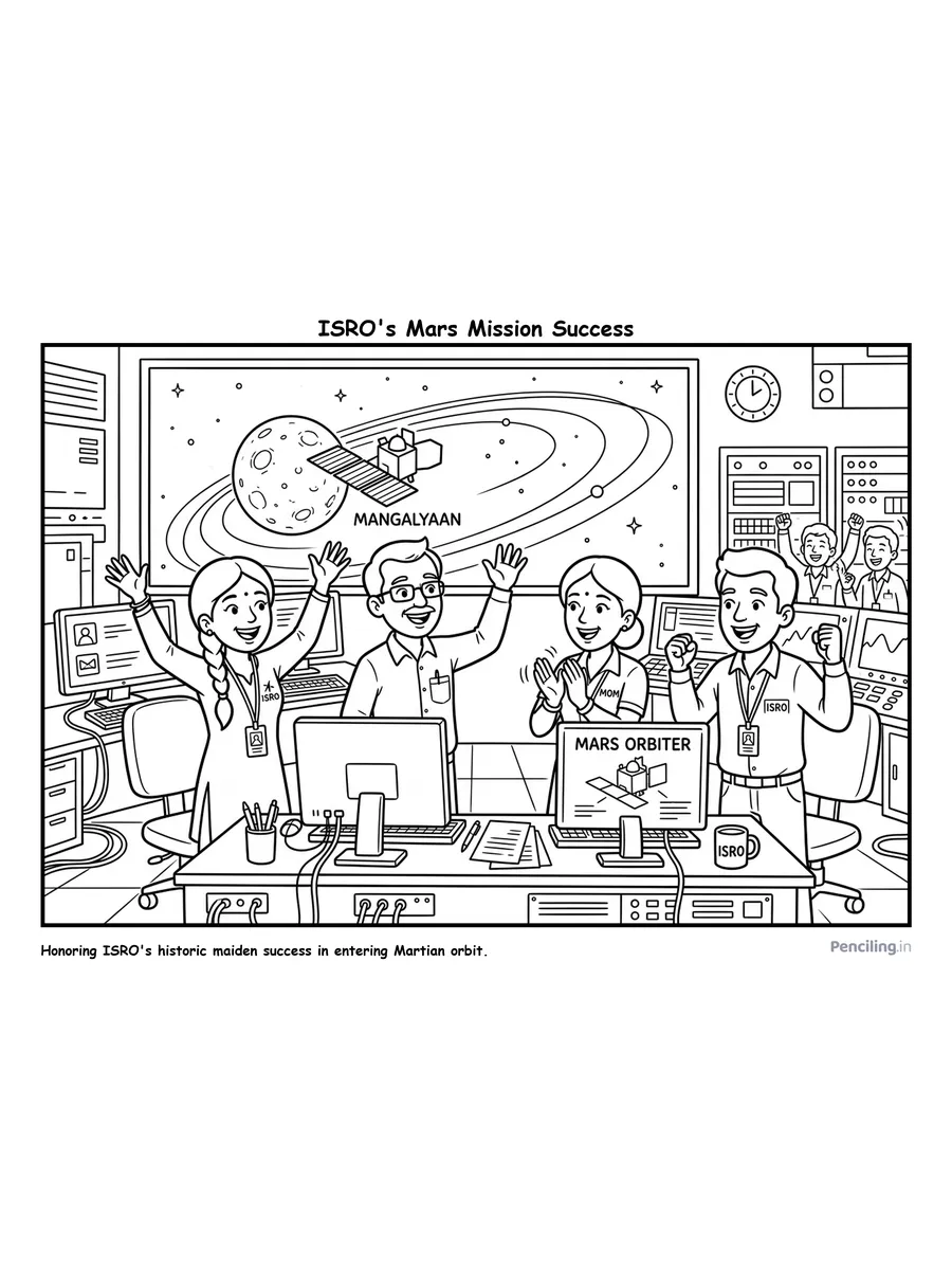 Ages 7–8: ISRO's Mars Mission Success (Mangalyaan's Historic Orbit)