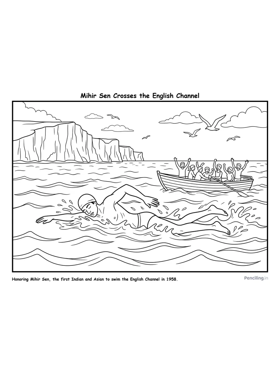 Ages 7–8: Mihir Sen Crosses the English Channel (Historic Ocean Swim)