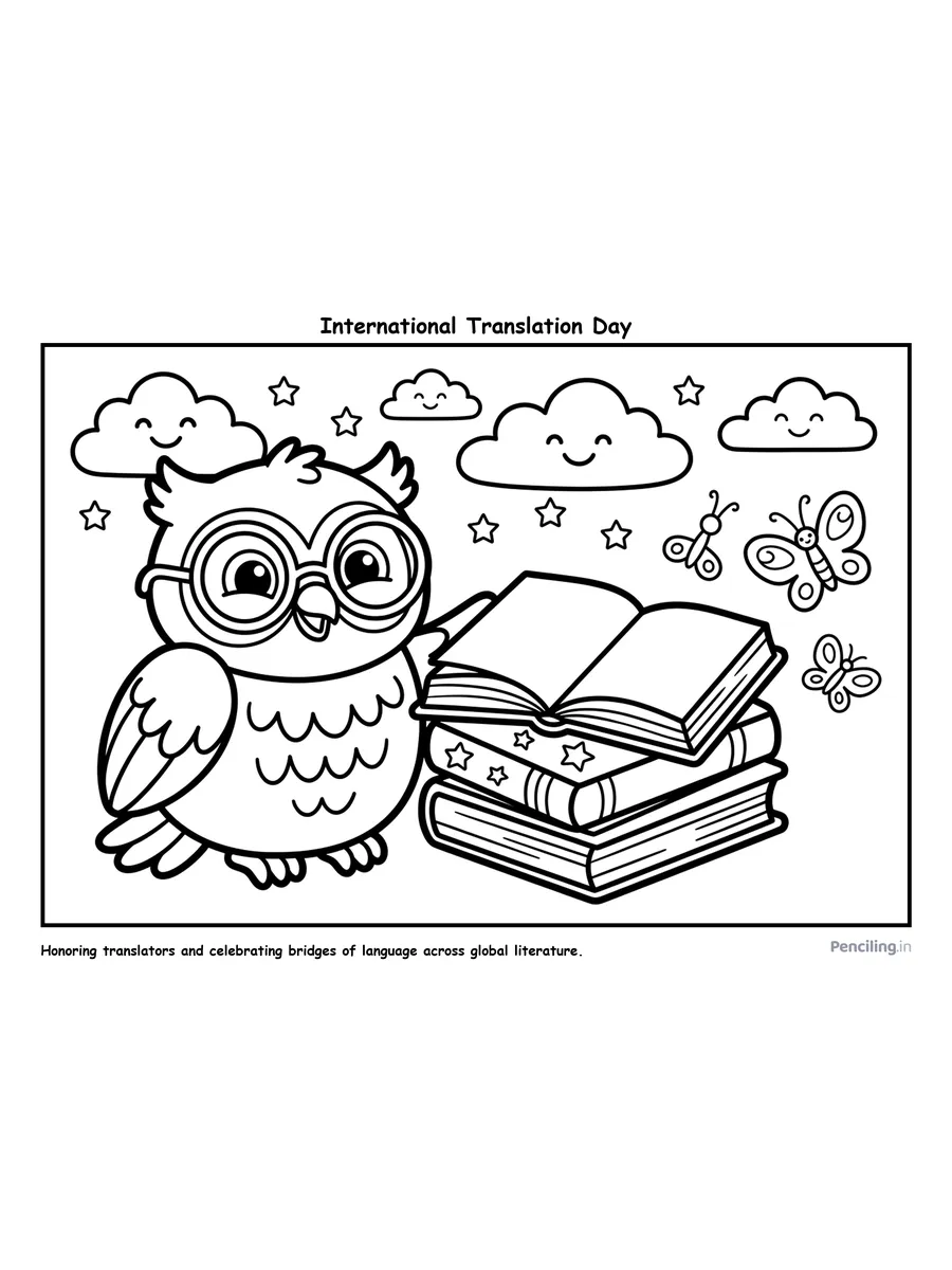 Ages 2–4: International Translation Day (Wise Storybook Owl)