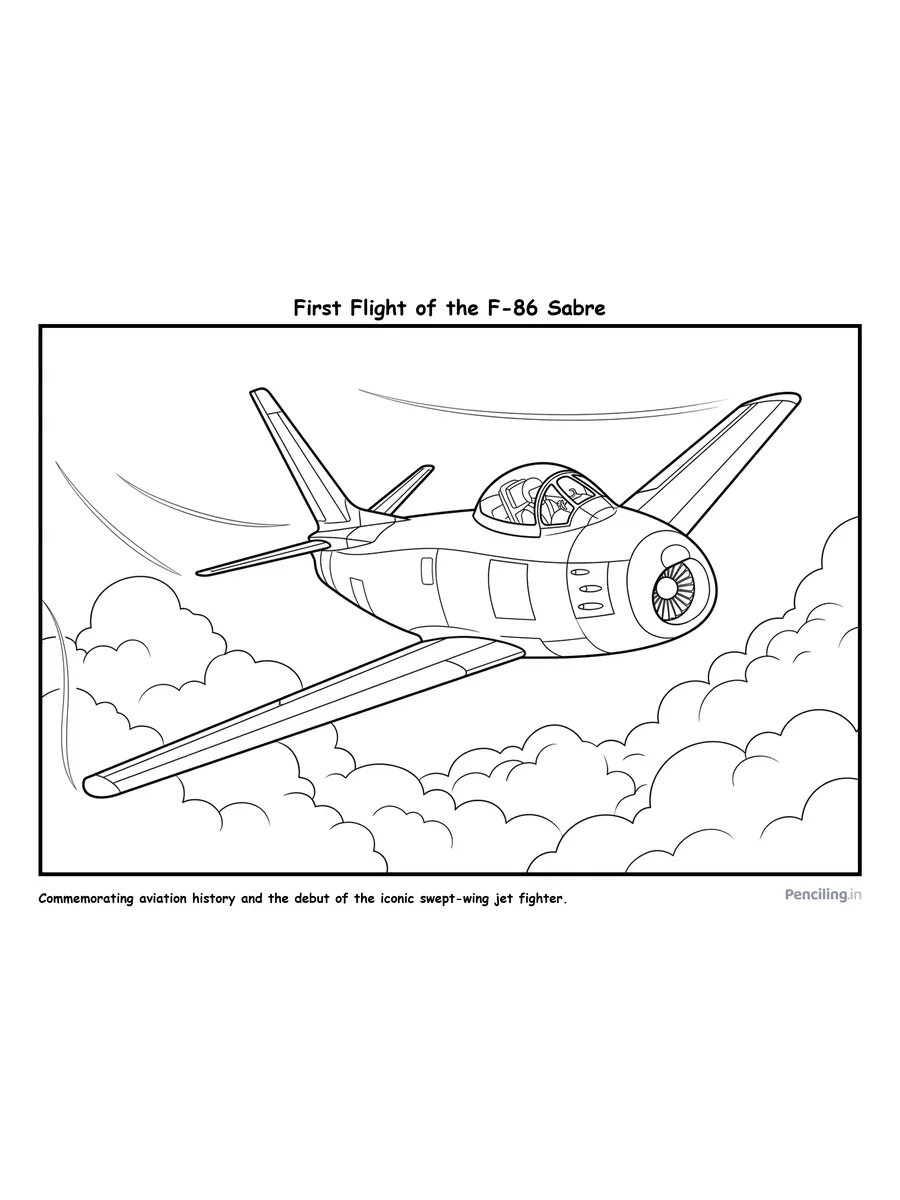 Maiden Flight of the F-86 Sabre (1947)