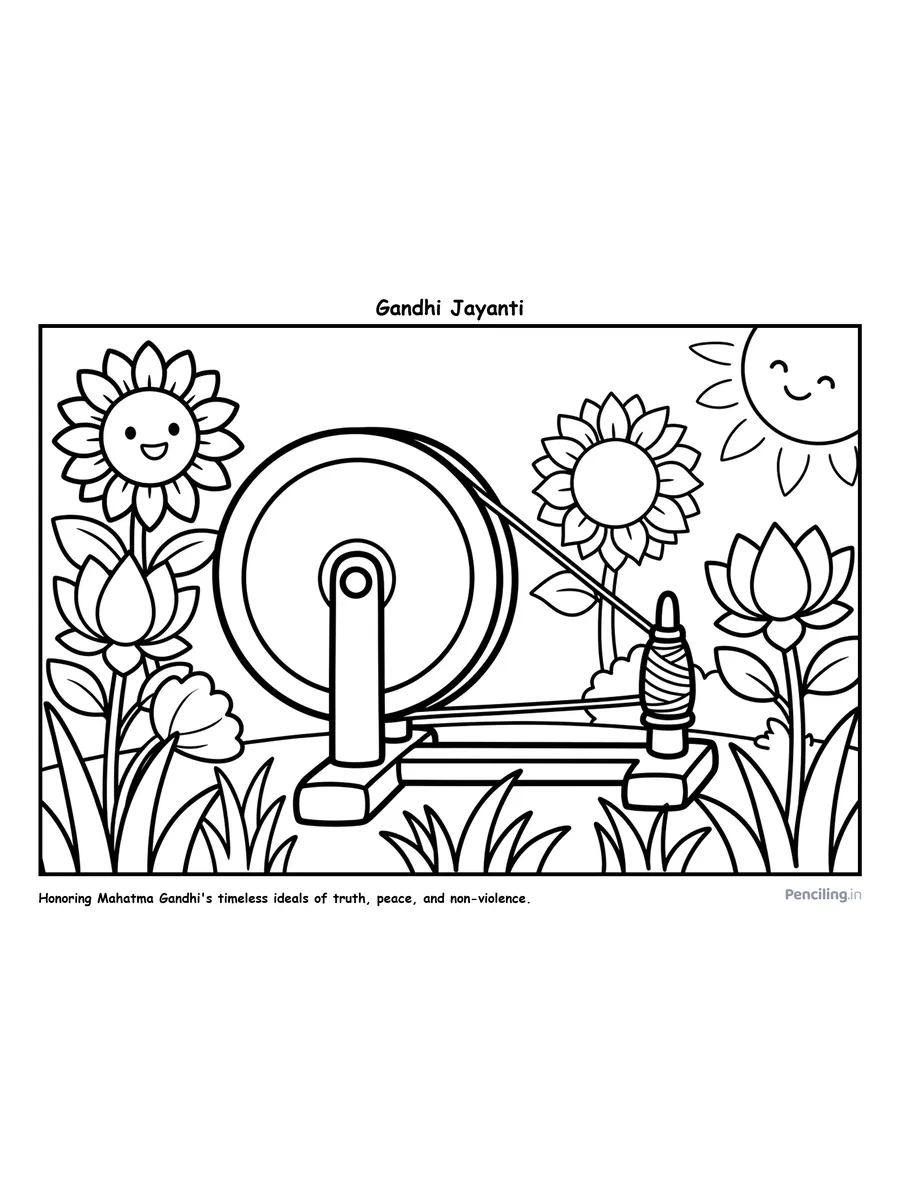 India's Gandhi Jayanti: The Charkha & Message of Peace (1869)