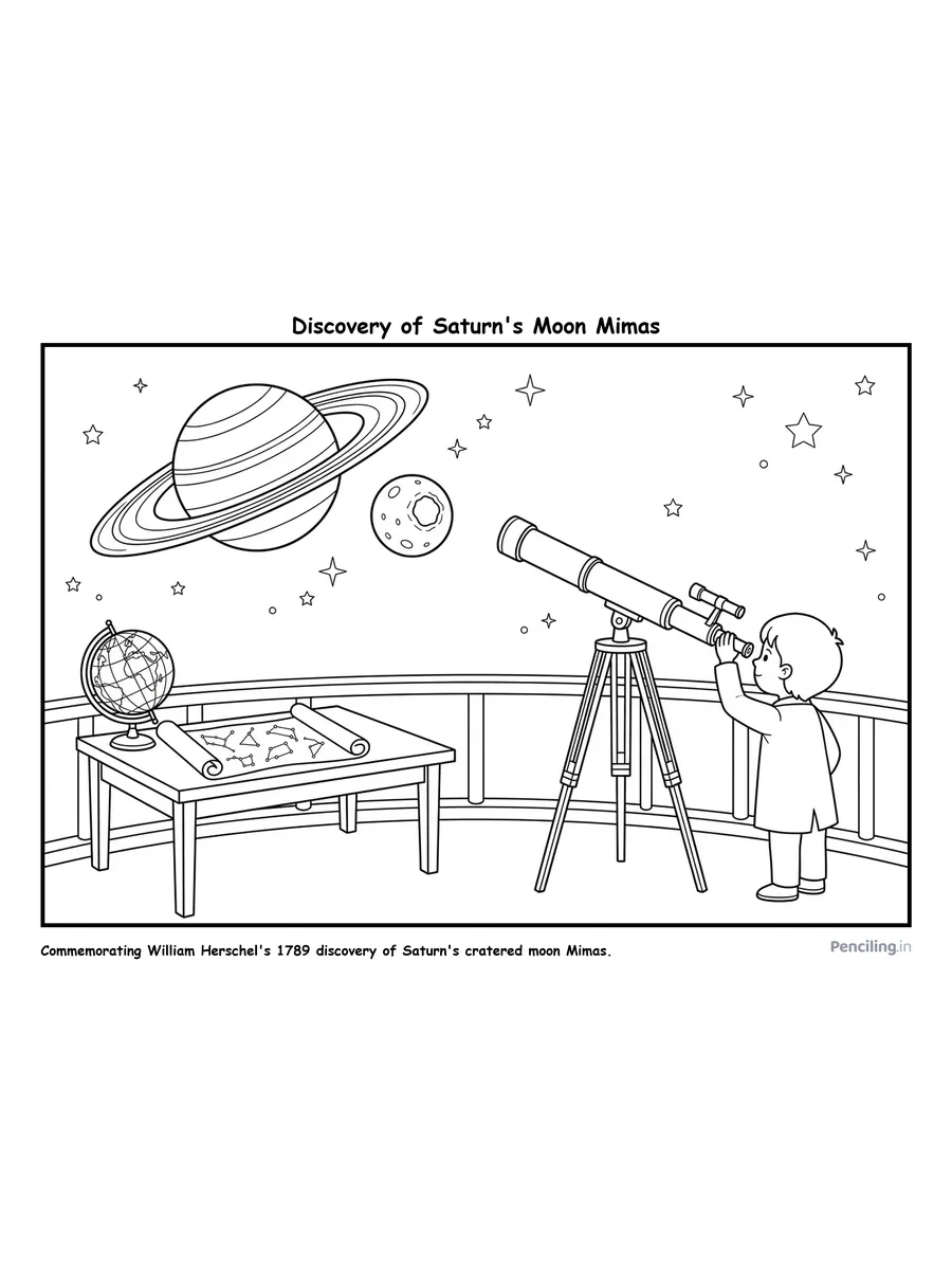 William Herschel & the Discovery of Saturn's Moon Mimas (1789)