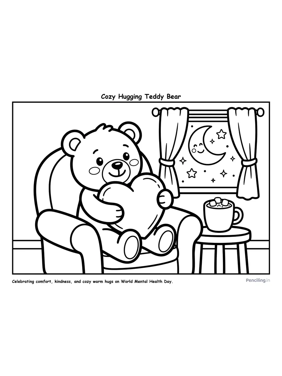 Ages 2–4: World Mental Health Day: Cozy Hugging Teddy Bear (1992)
