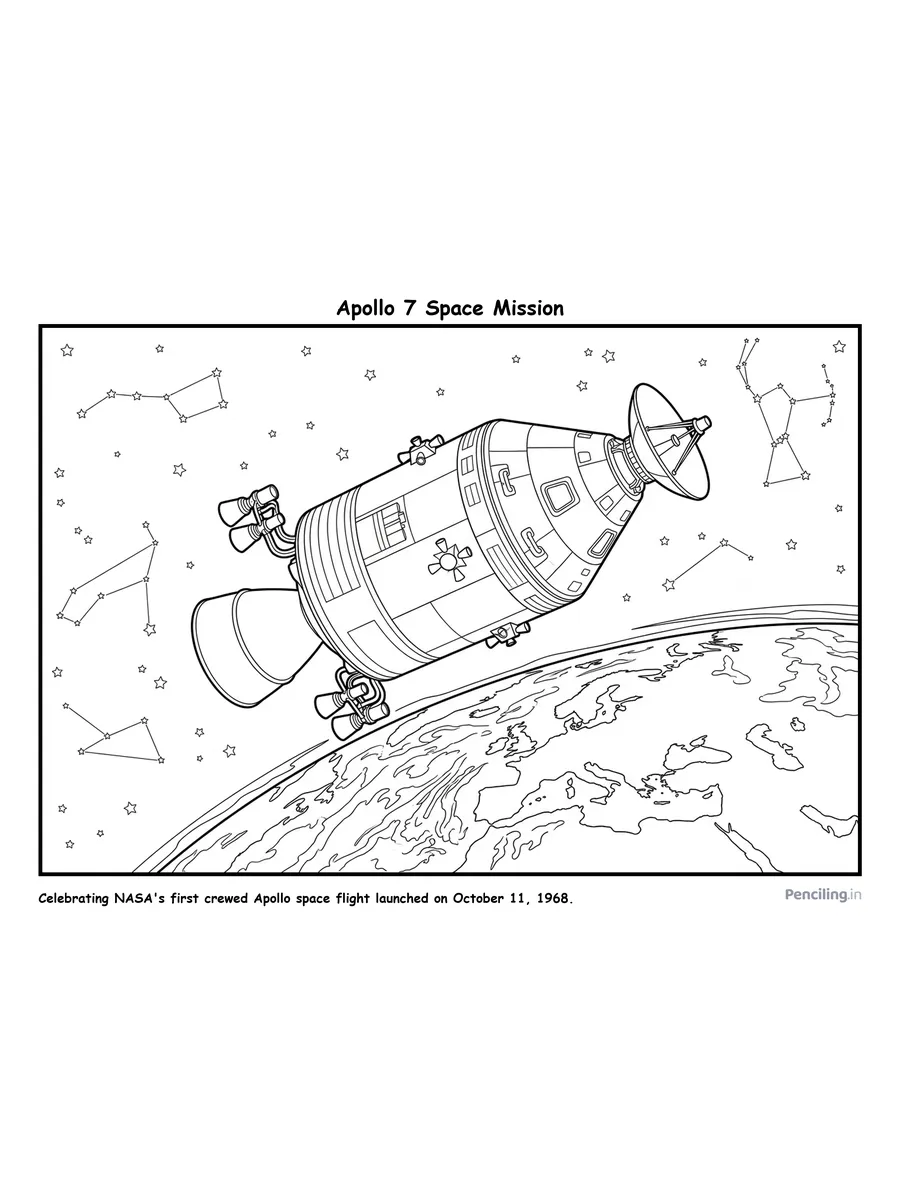 Ages 7–8: Apollo 7: First Crewed Apollo Space Mission (1968)