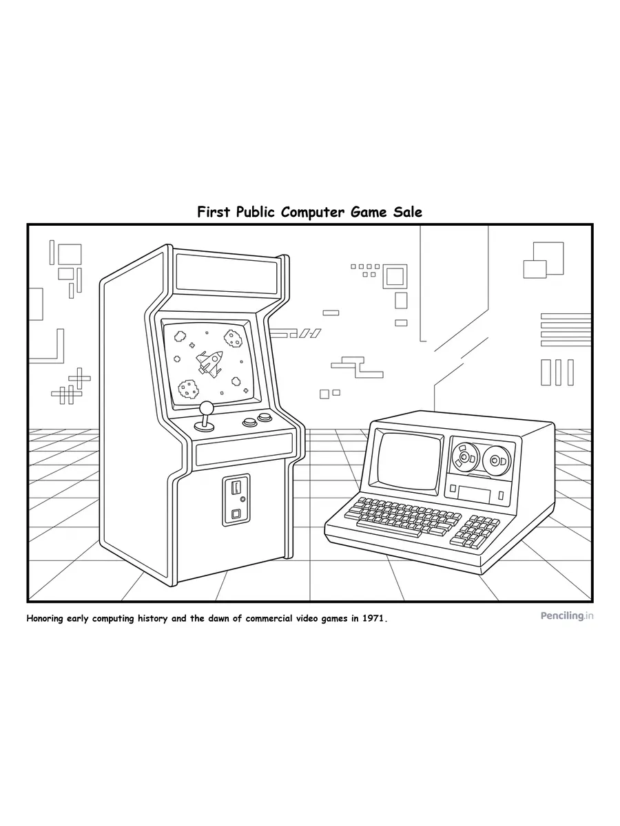 Ages 9–10: First Commercial Arcade Game: Computer Space (1971)