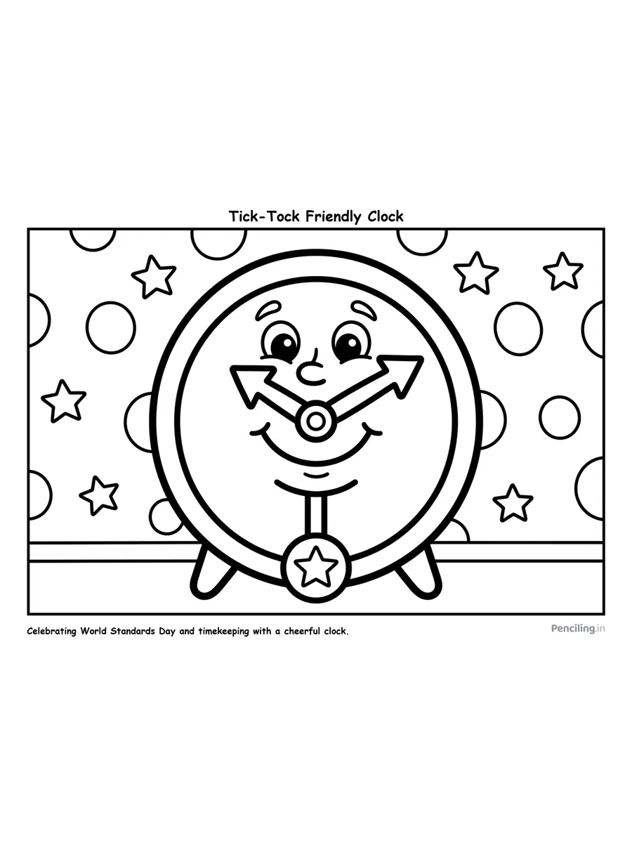 Ages 2–4: World Standards Day: Tick-Tock Friendly Clock (1946)