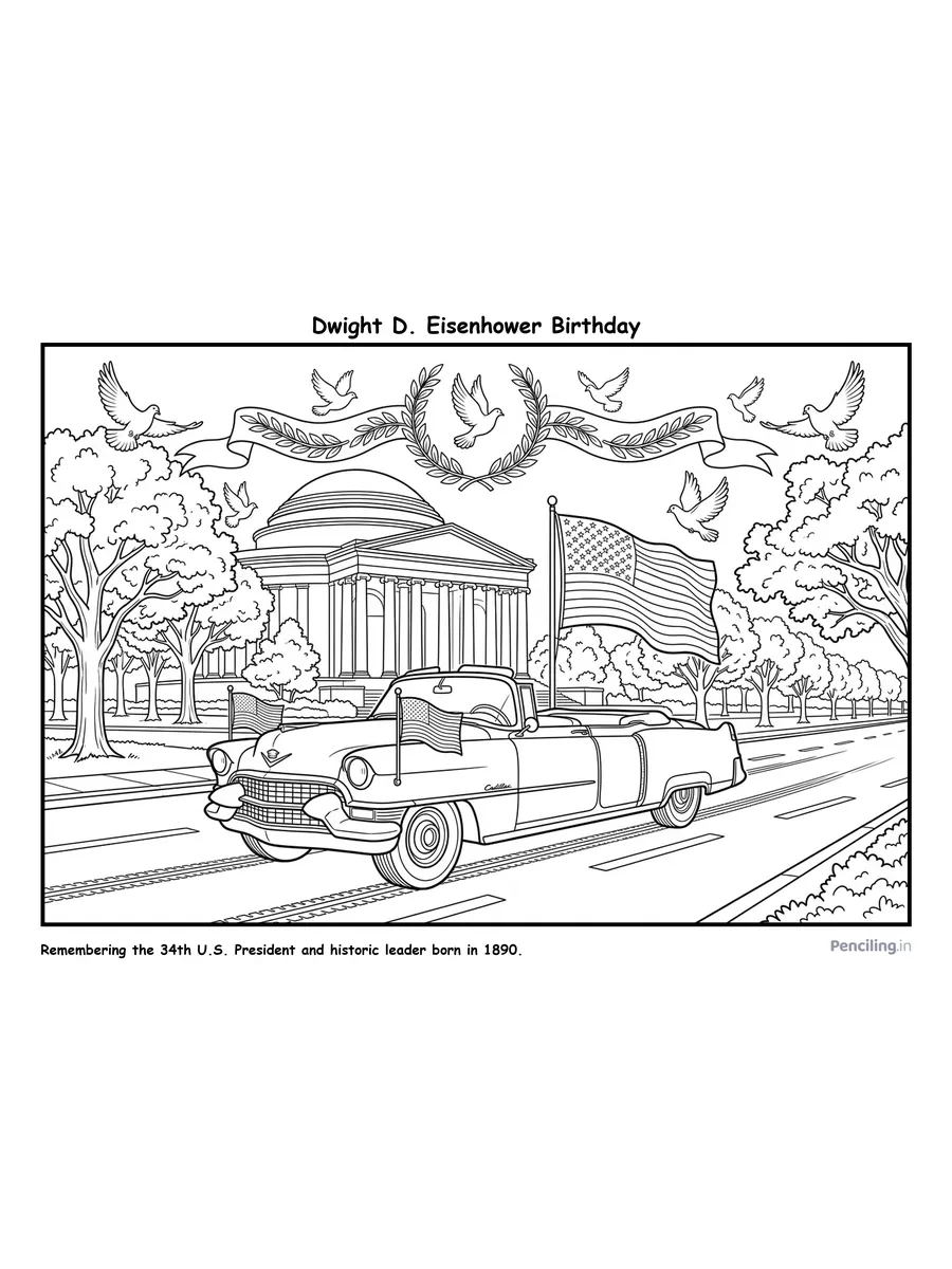 Ages 7–8: Dwight D. Eisenhower: Highway System & Statesmanship (1890 / 1956)
