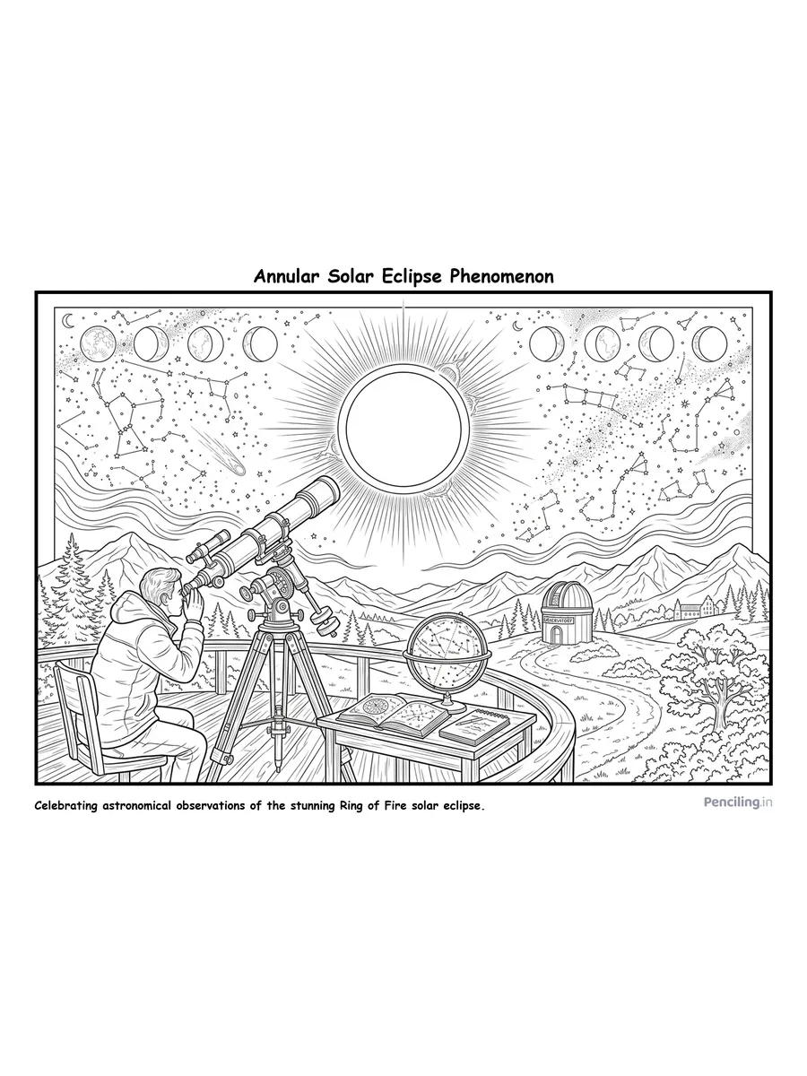 Ages 9–10: Annular Solar Eclipse: The Celestial 'Ring of Fire'