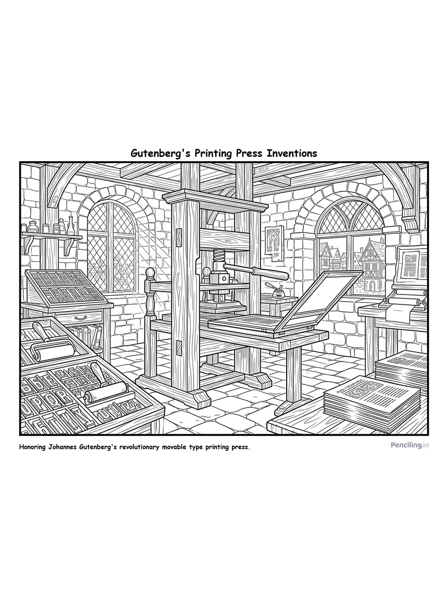 Johannes Gutenberg's Printing Press