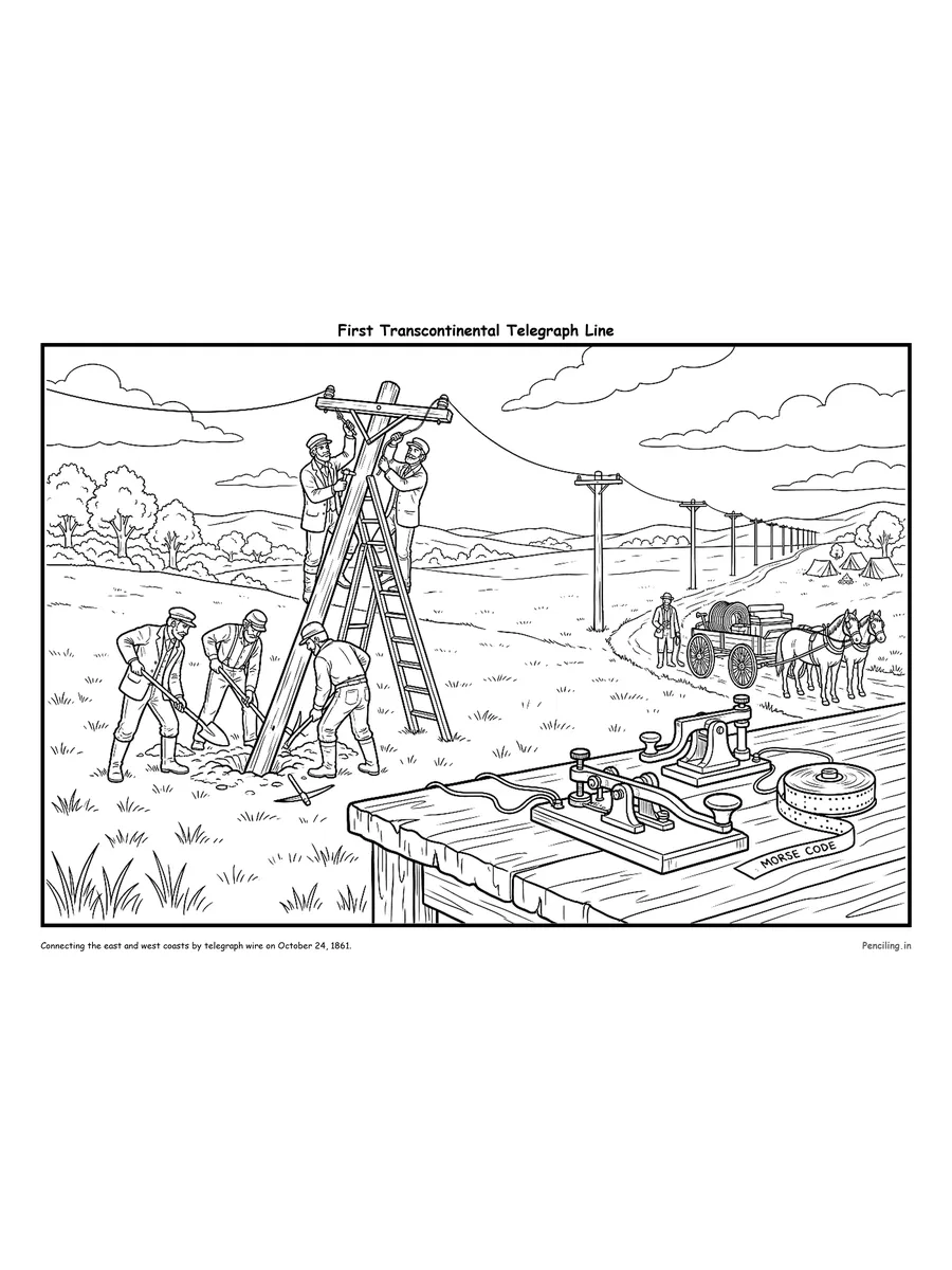 First Transcontinental Telegraph: Coast-to-Coast Wire (1861)