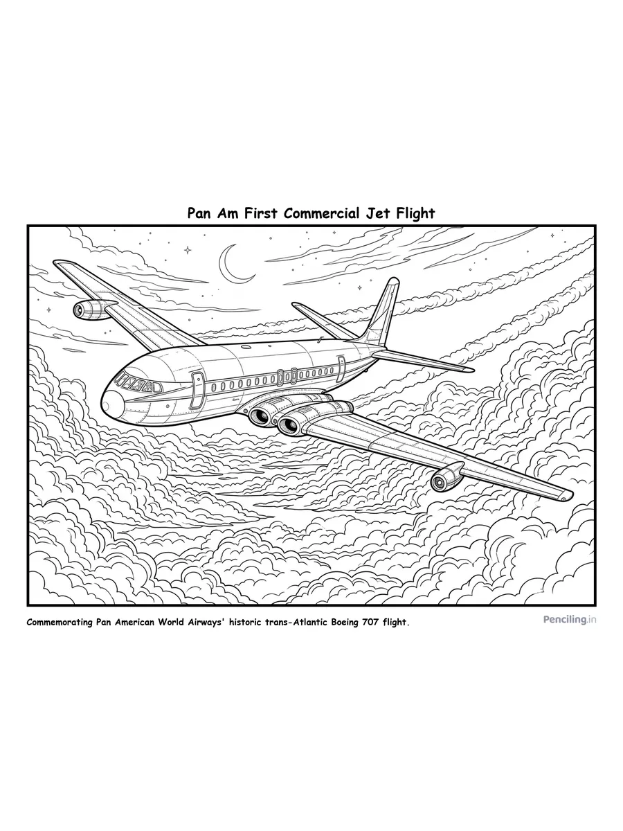 Pan Am First Commercial Jet Flight (1958)