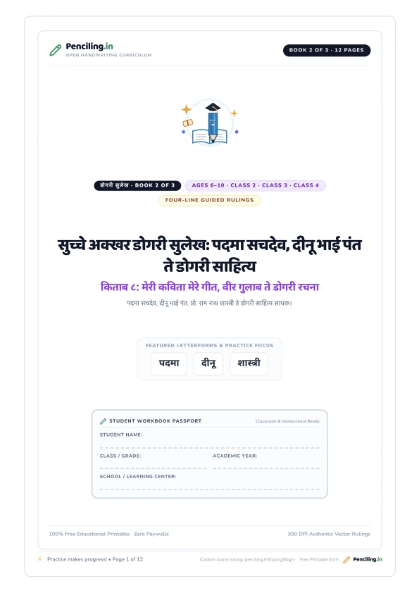 सुच्चे अक्खर डोगरी सुलेख: पदमा सचदेव, दीनू भाई पंत ते डोगरी साहित्य Cover