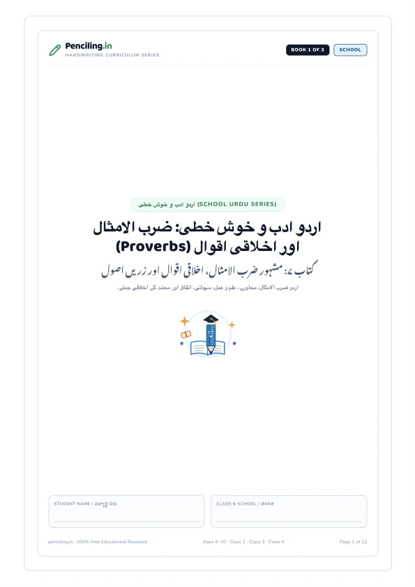 اردو ادب و خوش خطی: ضرب الامثال (Proverbs) اور اخلاقی اقوال Cover